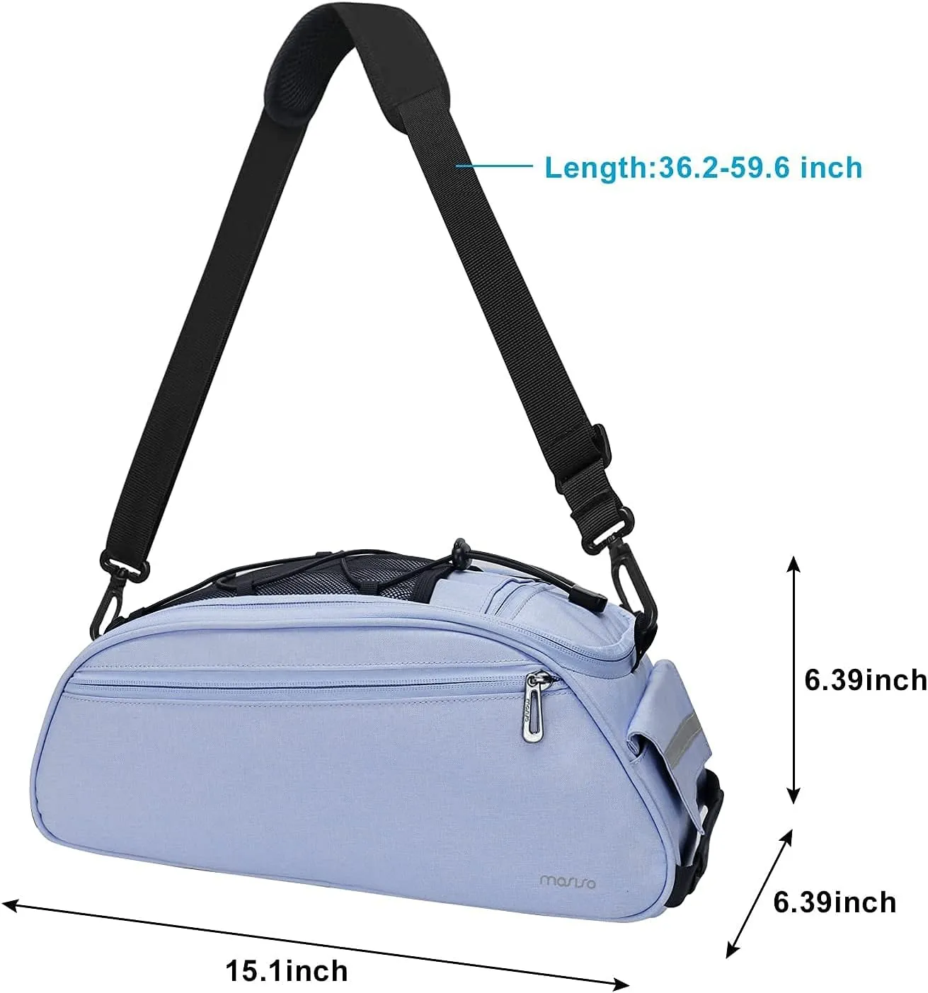 MOSISO Bike Rack Bag, Waterproof Bicycle Trunk Pannier Rear Seat Pouch Cycling Bike Carrier Backseat Storage Luggage Saddle Shoulder Bag