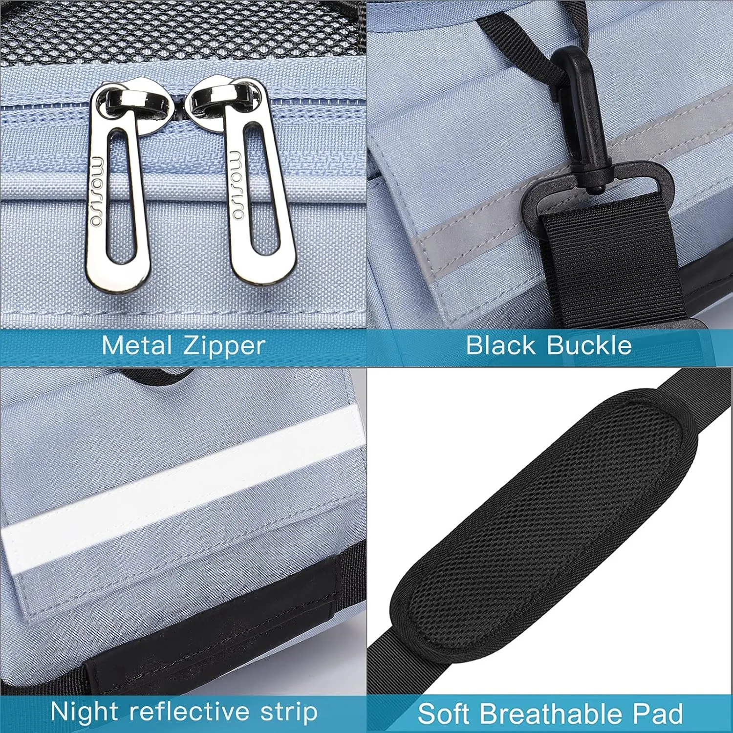 MOSISO Bike Rack Bag, Waterproof Bicycle Trunk Pannier Rear Seat Pouch Cycling Bike Carrier Backseat Storage Luggage Saddle Shoulder Bag