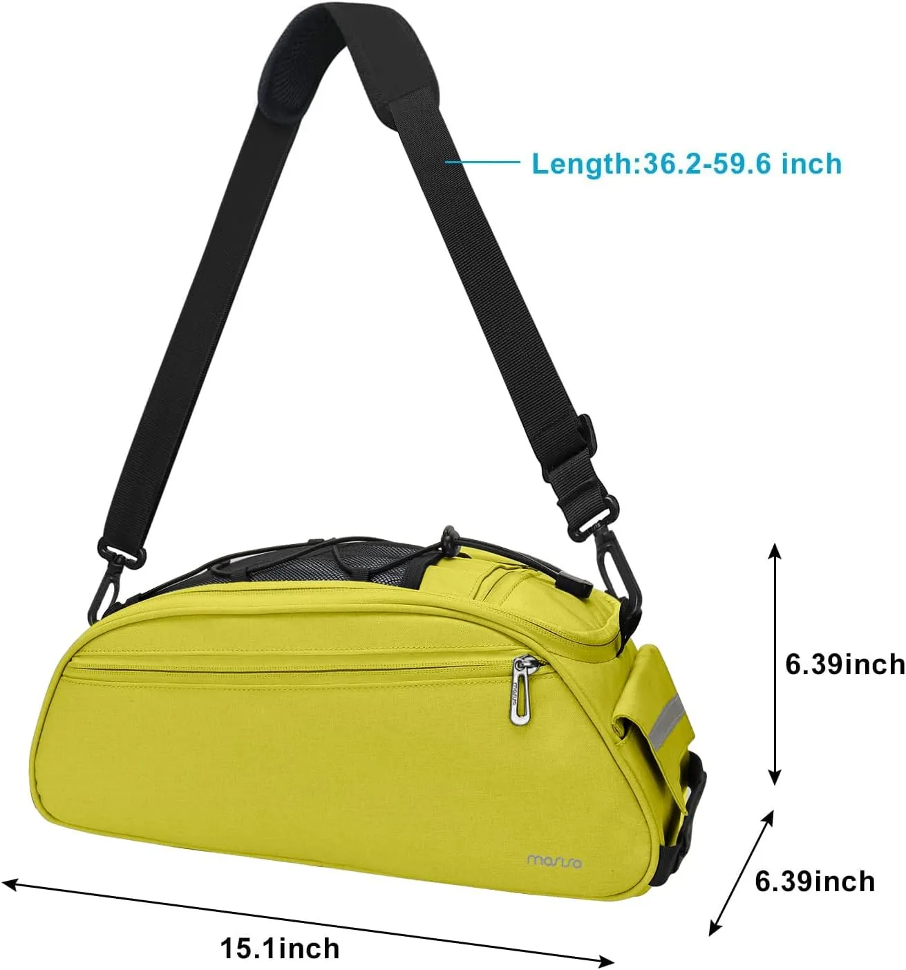 MOSISO Bike Rack Bag, Waterproof Bicycle Trunk Pannier Rear Seat Pouch Cycling Bike Carrier Backseat Storage Luggage Saddle Shoulder Bag