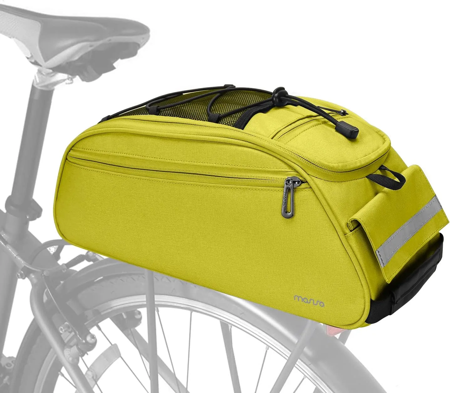 MOSISO Bike Rack Bag, Waterproof Bicycle Trunk Pannier Rear Seat Pouch Cycling Bike Carrier Backseat Storage Luggage Saddle Shoulder Bag