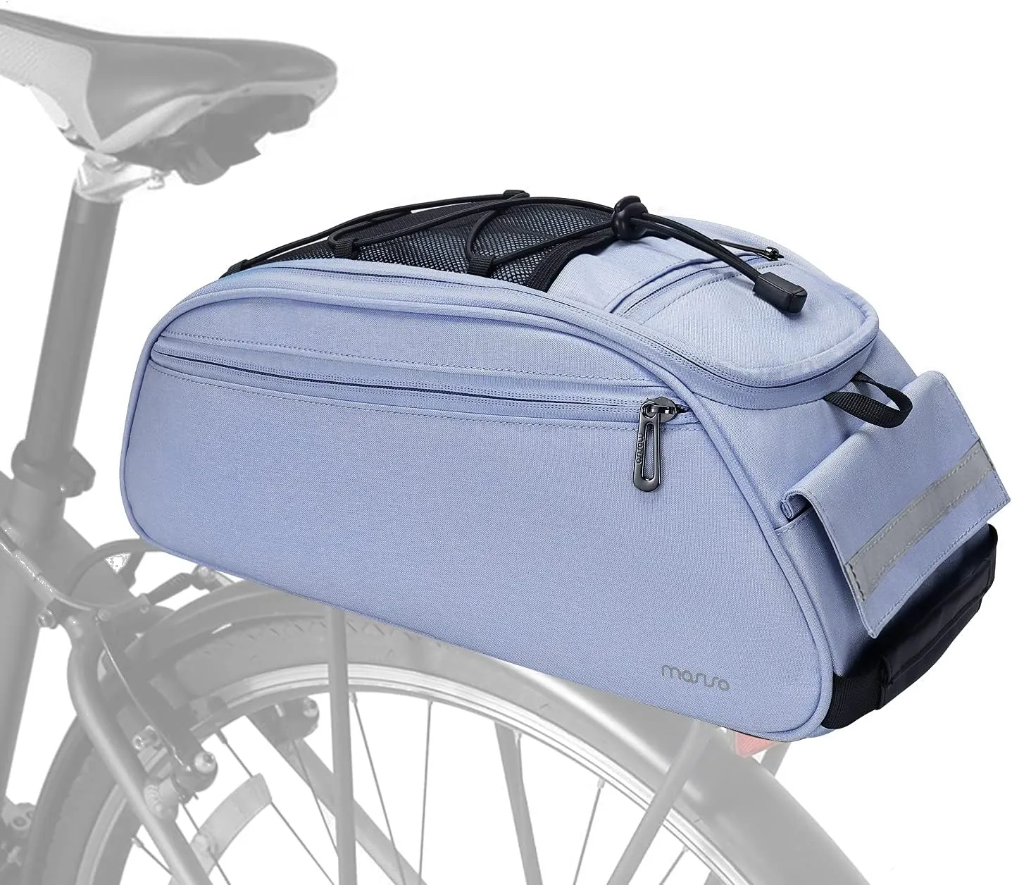 MOSISO Bike Rack Bag, Waterproof Bicycle Trunk Pannier Rear Seat Pouch Cycling Bike Carrier Backseat Storage Luggage Saddle Shoulder Bag