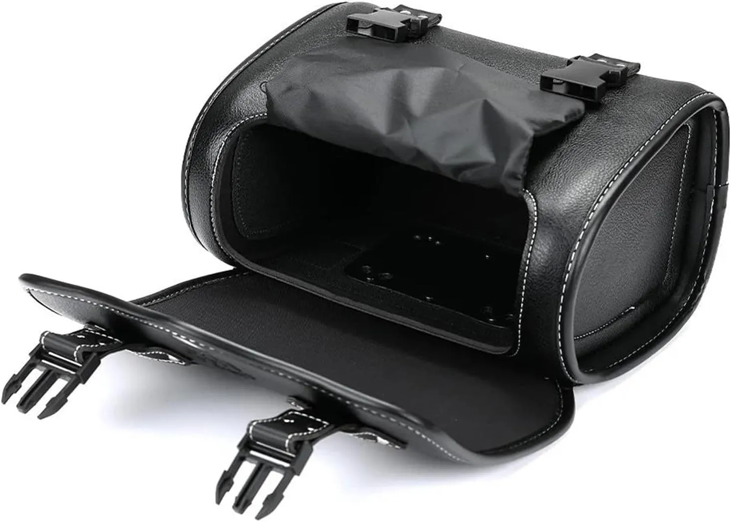 Motorcycle Saddlebag PU Waterproof Side Hanging Bag for Yam&aha SR400 MT-07 Luggage Trunk Saddle Bags(Verde)
