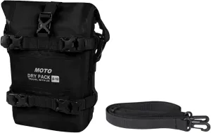 Motorcycle Tail Bag Front Bumper Bag, 10L Roll-top Waterproof Motor Saddle Panniers Luggage Bags for Bike Motorcy-Black(10L)