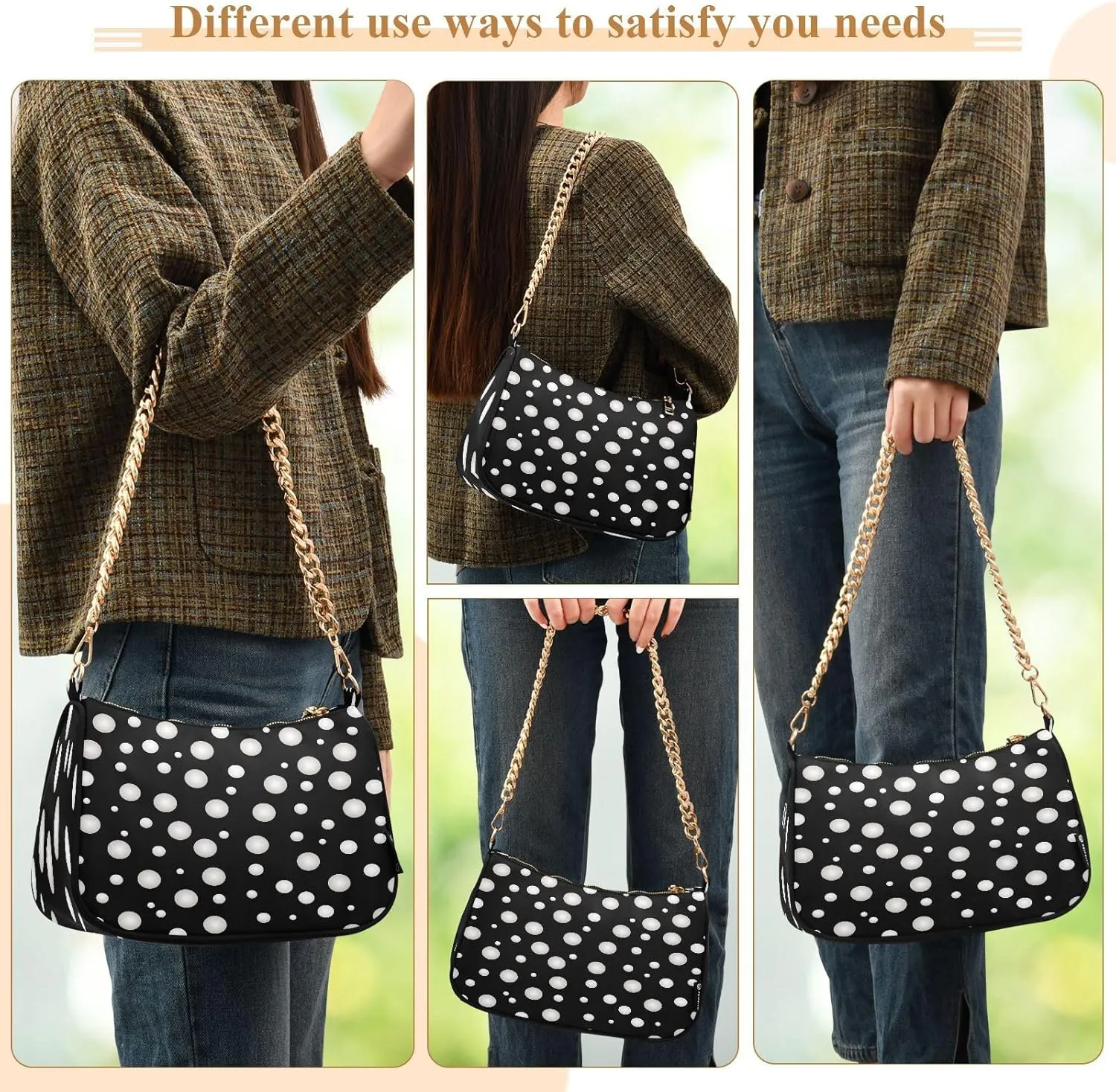 Musical Clef Note Small Shoulder Purse, Fashion Bags for Women
