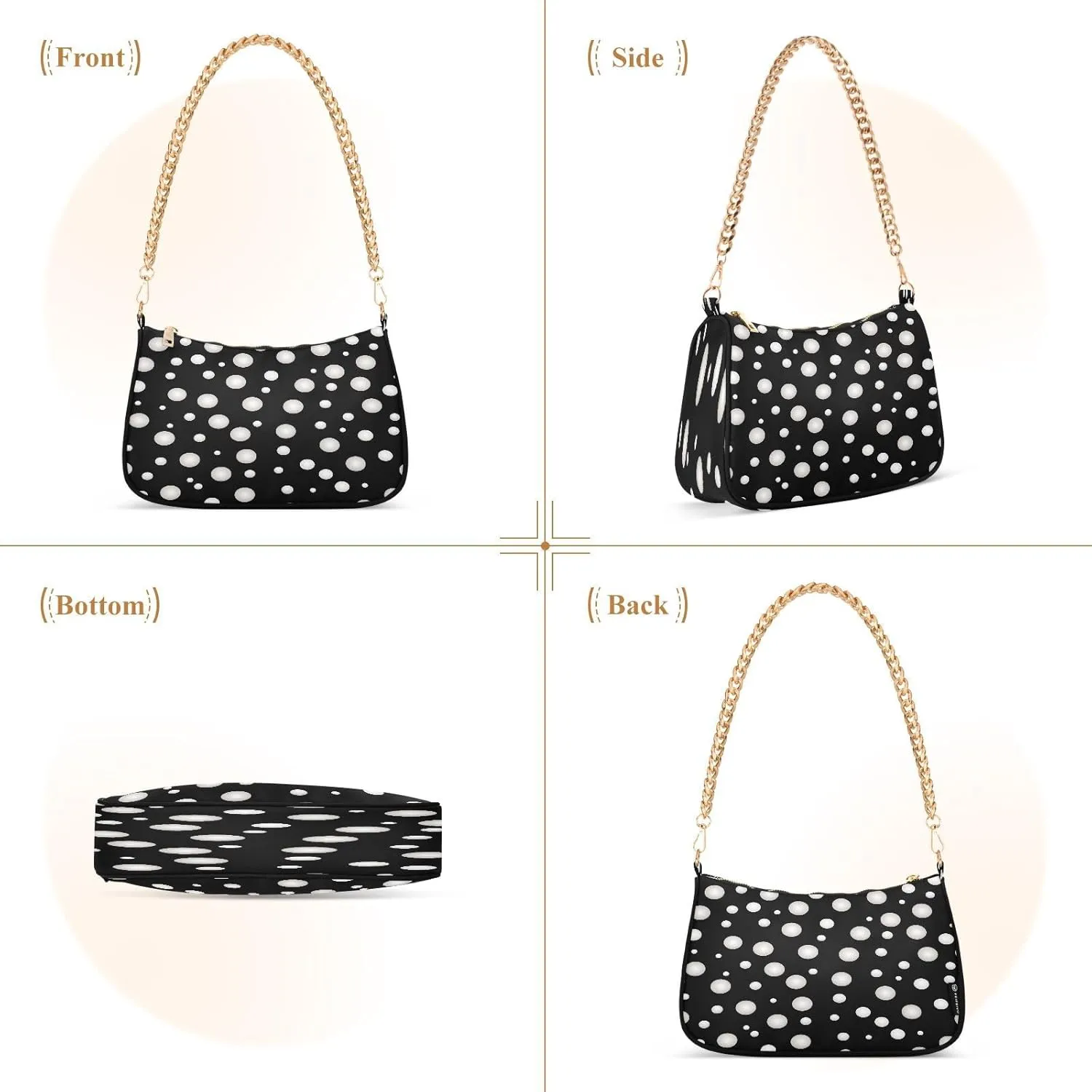 Musical Clef Note Small Shoulder Purse, Fashion Bags for Women
