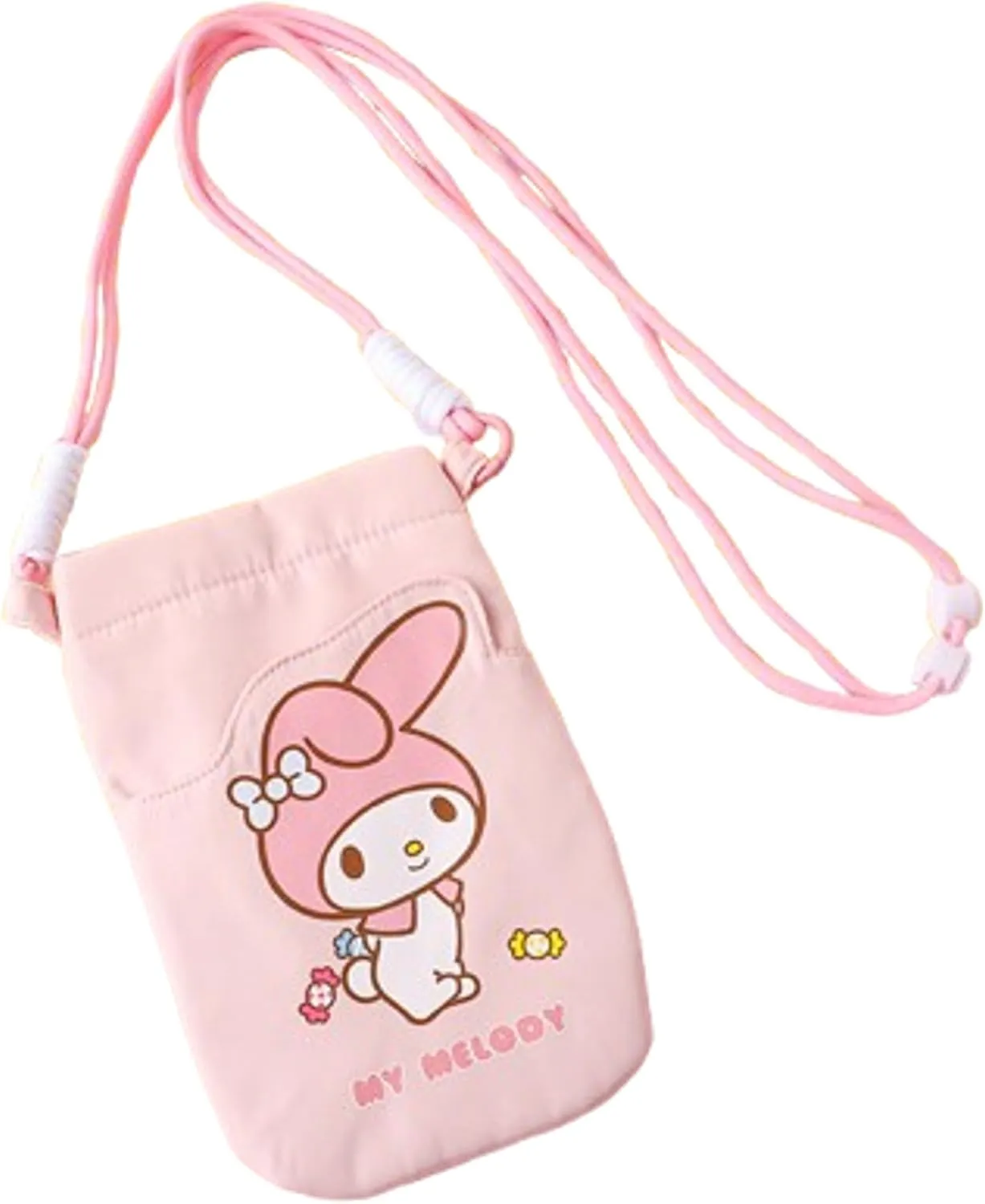 My Melody Phone Purse Pouch Shoulder Crossbody Bag with Adjustable Strap