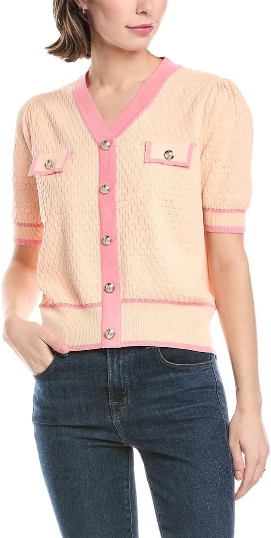 Nanette Nanette Lepore Womens Cardigan, S, Pink
