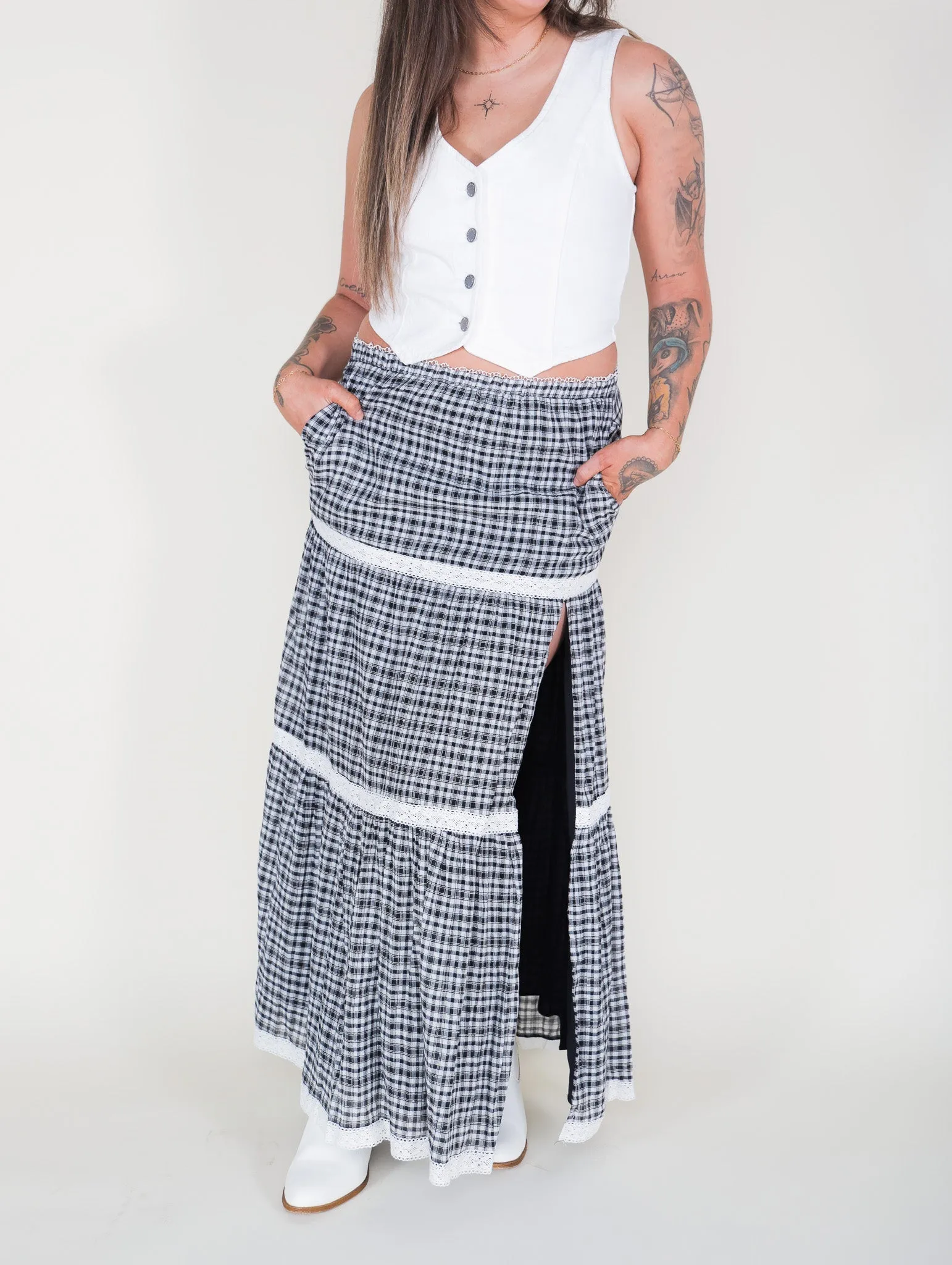 Natalie Checkered Skirt