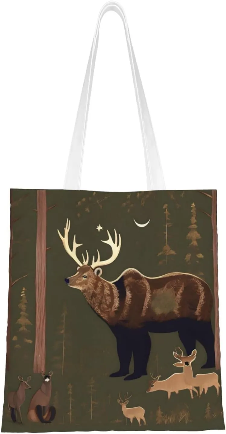 Native American Print Canvas Tote Bags For Women Handbag Tote Purse,Canvas Crossbody Bag For Office, Travel, School