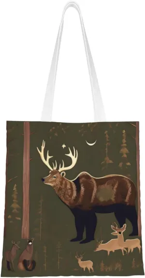 Native American Print Canvas Tote Bags For Women Handbag Tote Purse,Canvas Crossbody Bag For Office, Travel, School