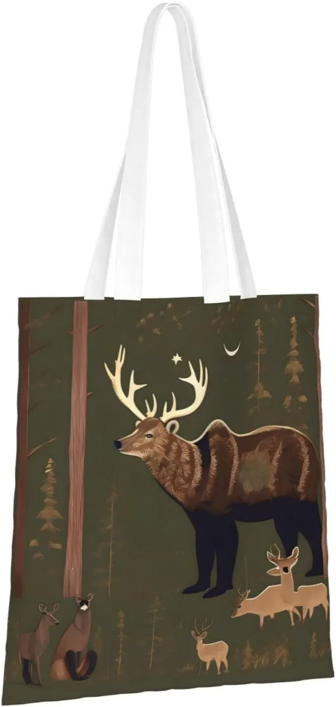 Native American Print Canvas Tote Bags For Women Handbag Tote Purse,Canvas Crossbody Bag For Office, Travel, School