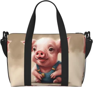 Naughty pig baby print Travel Duffle Bag,Weekender Bags,Gym Duffel Bag,Luggage Duffle Overnight for Women Men