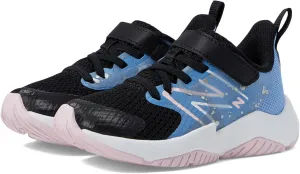New Balance YTRAVBL2 Running Shoe, Black/Blue Laguna/Light Raspberry, 11 Wide US Unisex Little_Kid