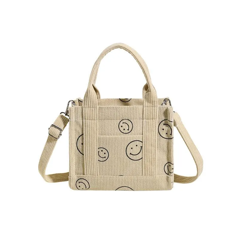 New Fresh Sweet Corduroy Printed Fashion Style Trendy Women's Bags Shoulder Bag