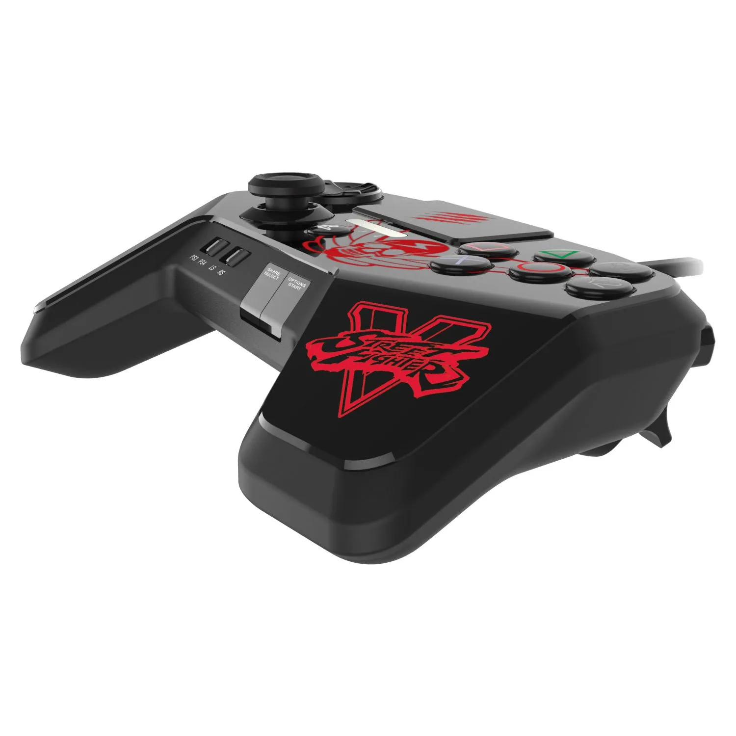 New Improved D-Pad - Mad Catz Street Fighter V FightPad PRO for PlayStation4 and PlayStation3 - Black - PlayStation 4