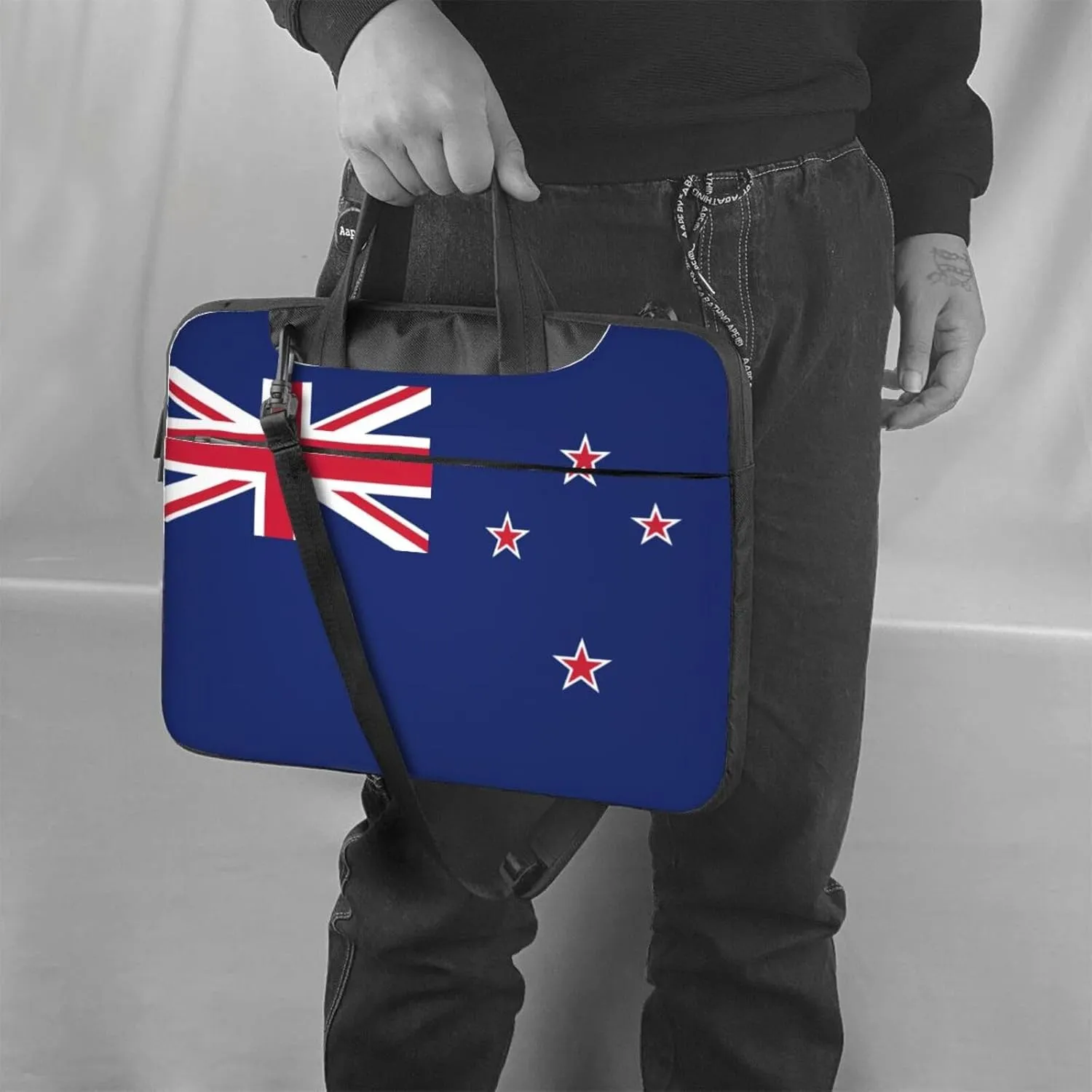 New Zealand Flag Print Work Laptop Bag Stylish and Protective Laptop Case Briefcase for Men Women Office