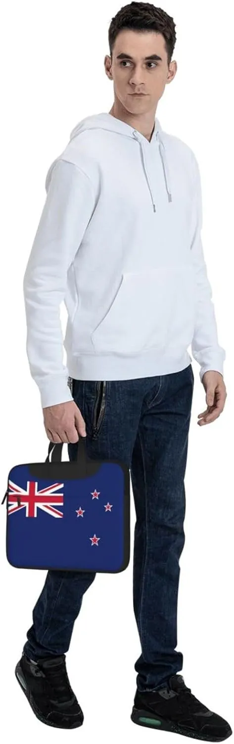 New Zealand Flag Print Work Laptop Bag Stylish and Protective Laptop Case Briefcase for Men Women Office