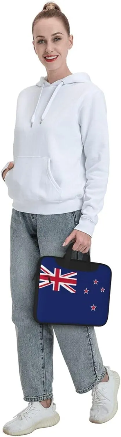 New Zealand Flag Print Work Laptop Bag Stylish and Protective Laptop Case Briefcase for Men Women Office