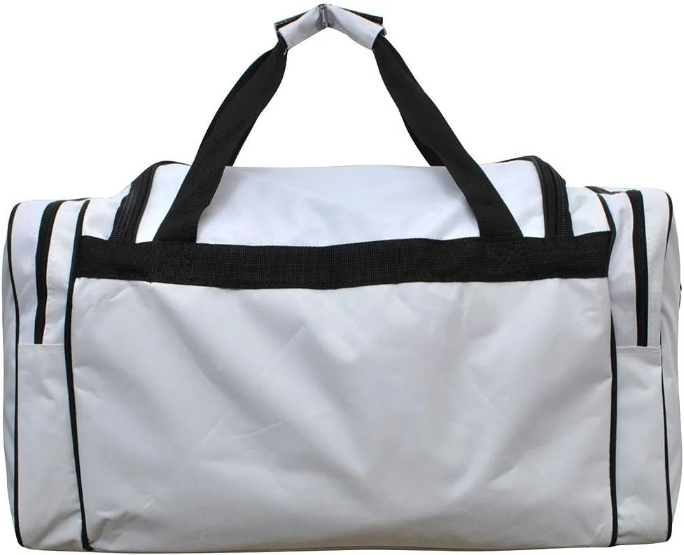 NGIL Canvas 23" inch Duffle Bag (Baseball White Print)