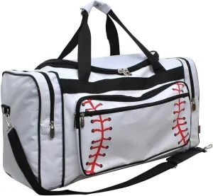 NGIL Canvas 23" inch Duffle Bag (Baseball White Print)
