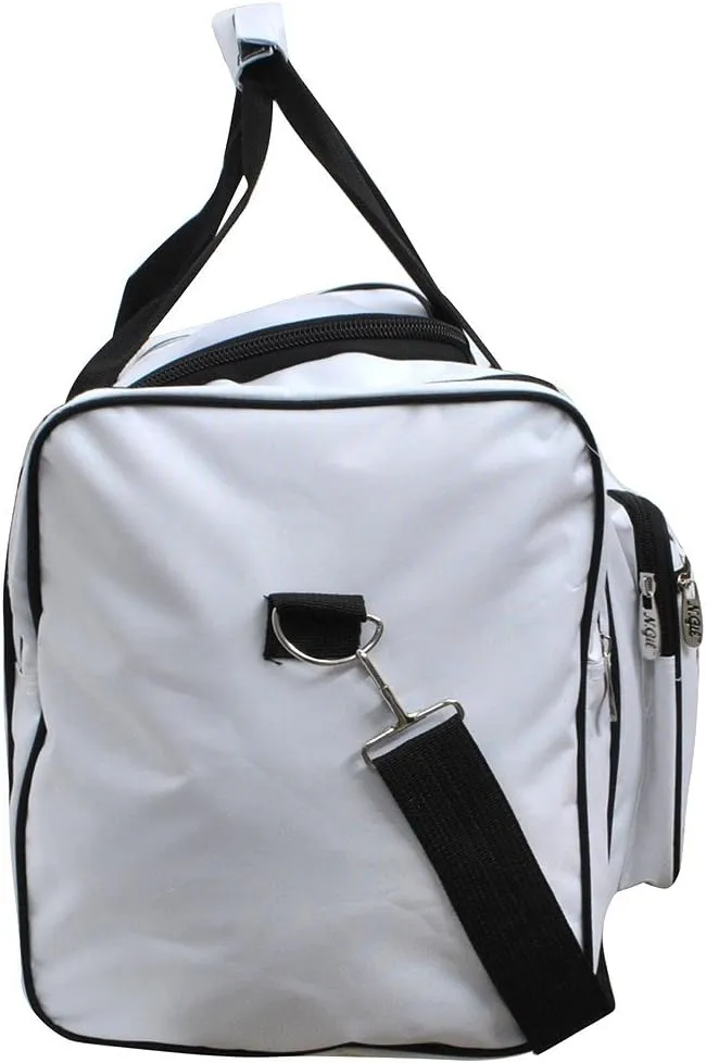 NGIL Canvas 23" inch Duffle Bag (Baseball White Print)