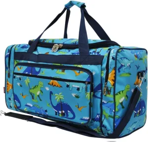NGIL Canvas 23" inch Duffle Bag (Friendly Dinosaur Print)