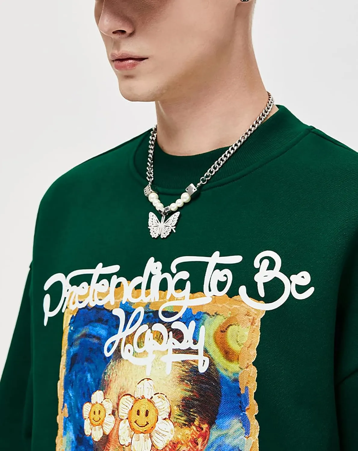 Niepce Inc Streetwear Crewneck Graphic Men's Sweatshirt Pullover