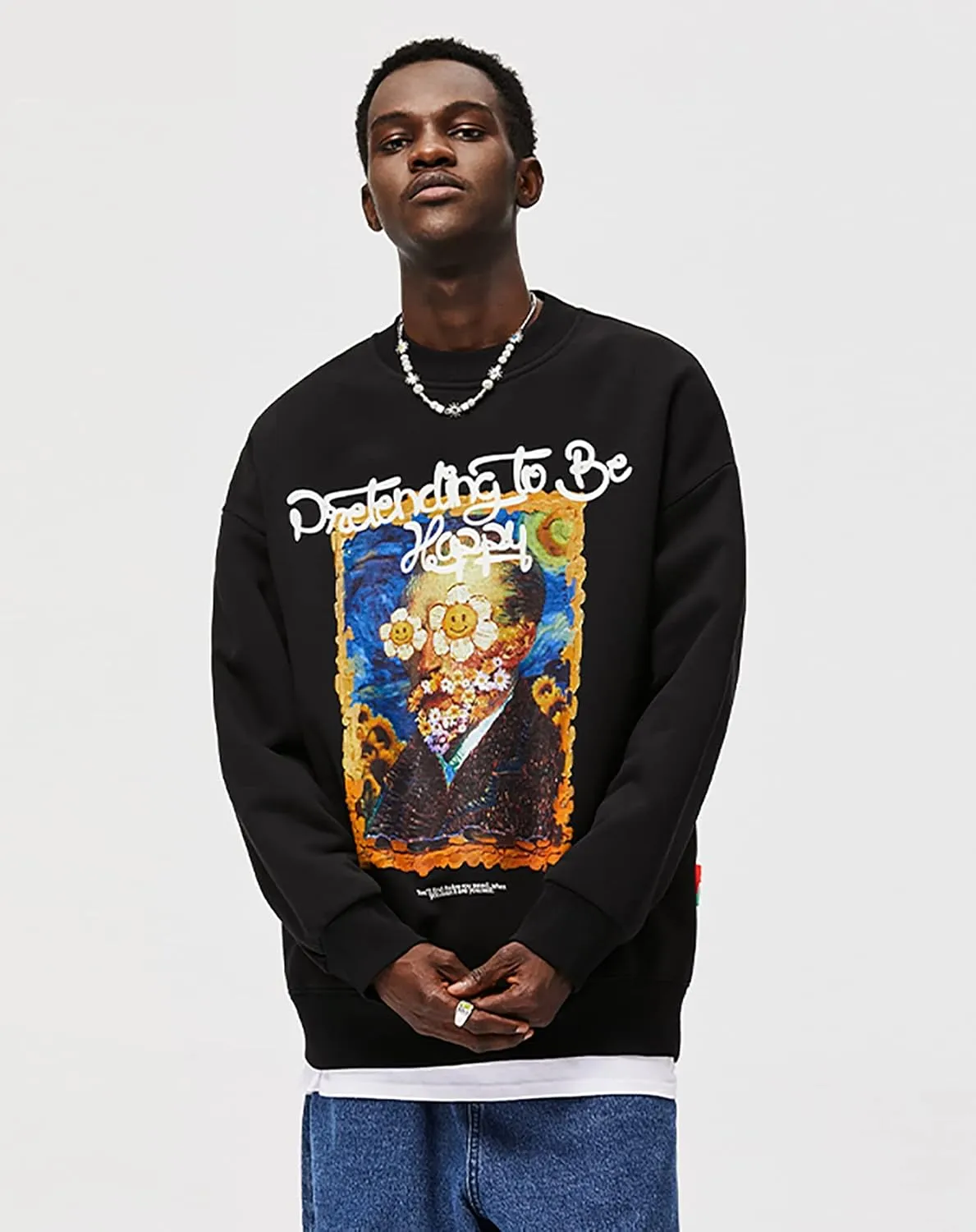 Niepce Inc Streetwear Crewneck Graphic Men's Sweatshirt Pullover
