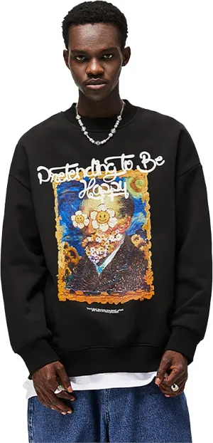 Niepce Inc Streetwear Crewneck Graphic Men's Sweatshirt Pullover