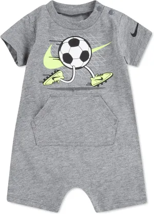 Nike Baby Boys Running Basketball Romper (Hearher Grey(56H345-GEH)/Volt, 0-3 Months)