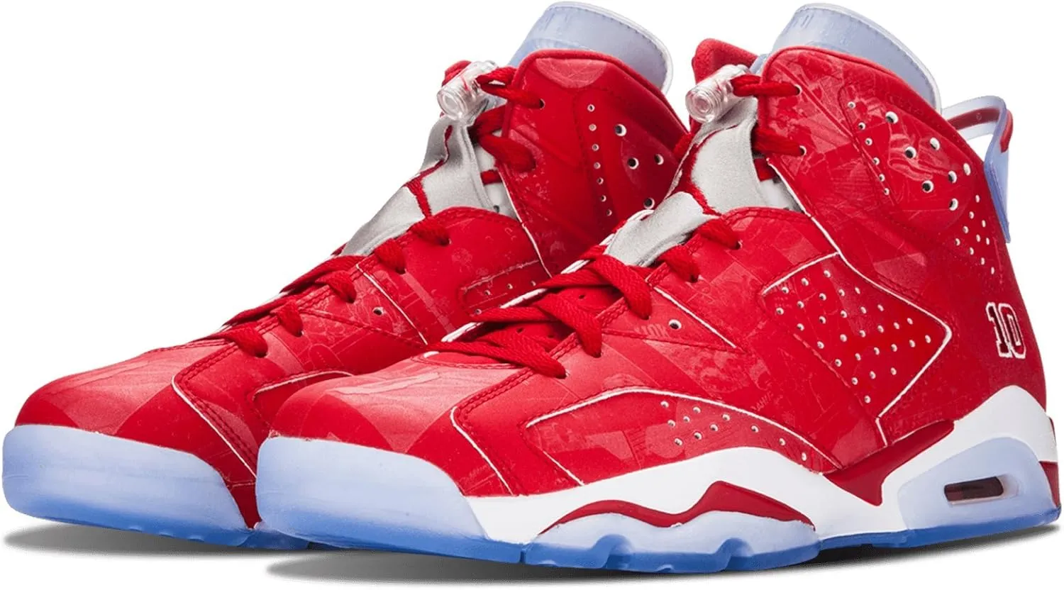 Nike Mens Air Jordan 6 Retro X Slam Dunk Varsity Red-White Leather Basketball Shoes