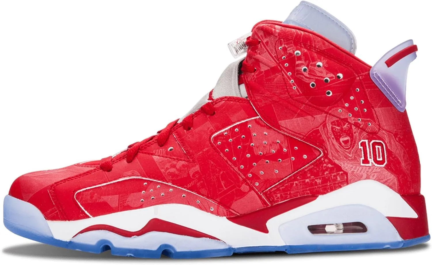 Nike Mens Air Jordan 6 Retro X Slam Dunk Varsity Red-White Leather Basketball Shoes