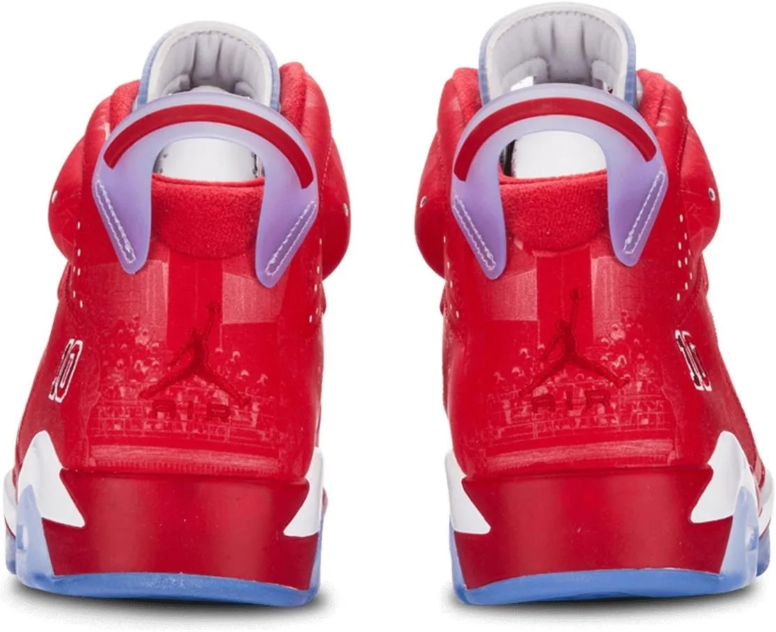 Nike Mens Air Jordan 6 Retro X Slam Dunk Varsity Red-White Leather Basketball Shoes