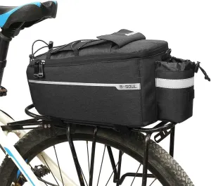 Ochine Reflective Rear Rack Bag - Insulated Bike Trunk Cooler - Cycling Saddle Luggage - Waterproof Pannier - Shoulder Bag (1 Pack)