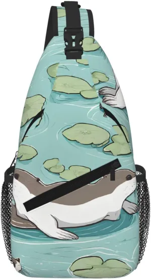Otters Print Print Cross Chest Bag Diagonally For Short-Distance Travel And Daily Use