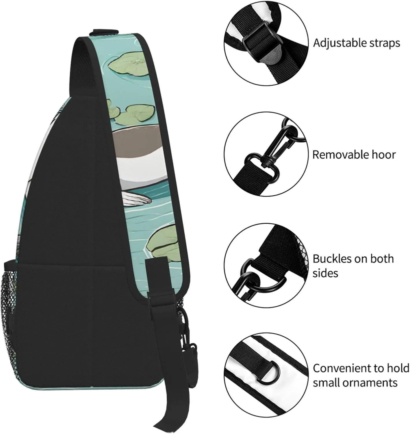 Otters Print Print Cross Chest Bag Diagonally For Short-Distance Travel And Daily Use