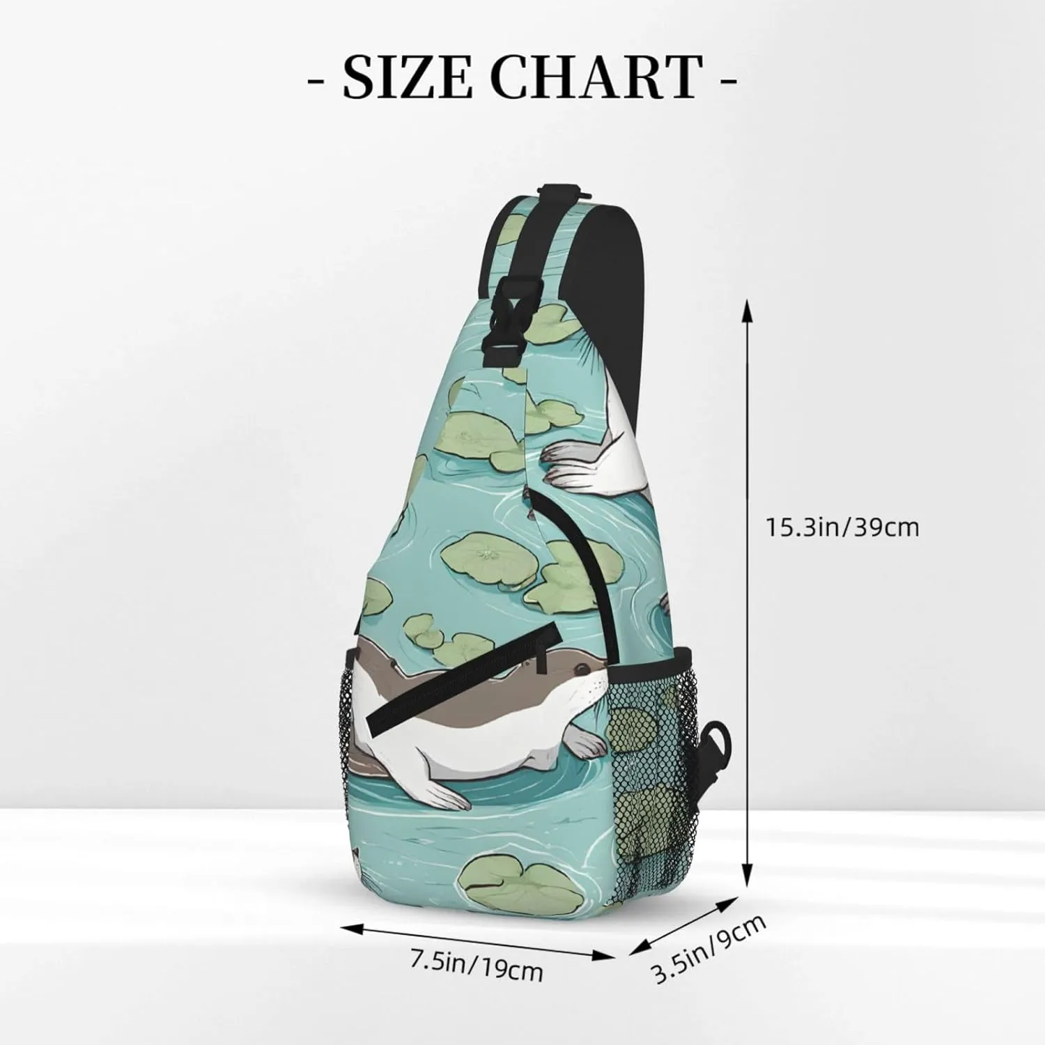 Otters Print Print Cross Chest Bag Diagonally For Short-Distance Travel And Daily Use
