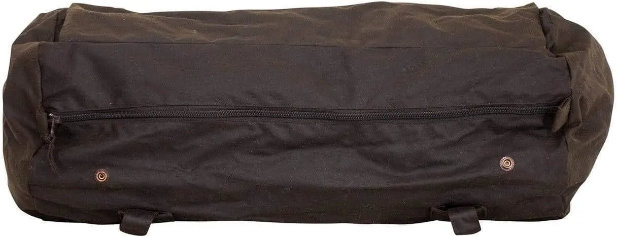 Outback Trading Unisex 2004 Waterproof Breathable Brown Oilskin Cotton Equestrian Cantle Saddle Bag for Horse Riding