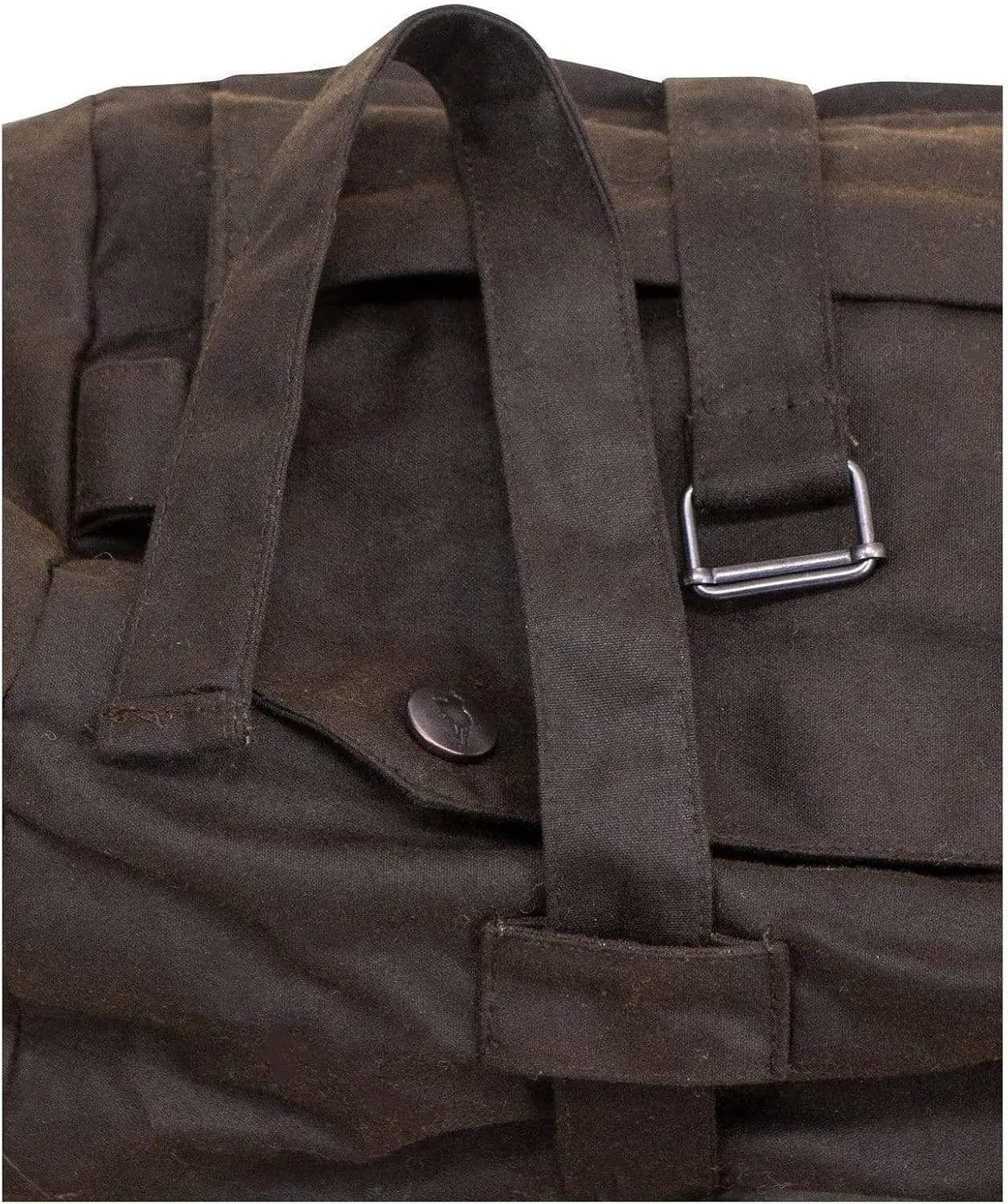 Outback Trading Unisex 2004 Waterproof Breathable Brown Oilskin Cotton Equestrian Cantle Saddle Bag for Horse Riding