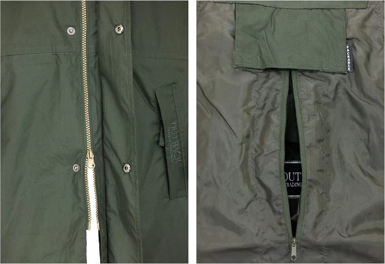 Outback Trading Women's 2406 Pak-a-roo Duster Waterproof Windproof Seam-Sealed Long Sleeve Rain Coat