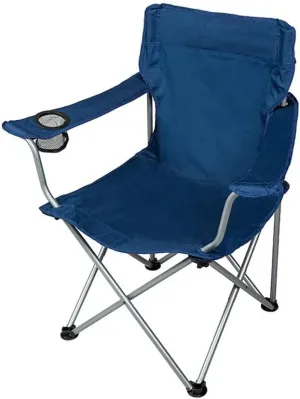 Outdoor Folding Chair Iron Fishing Chair Simple Chair Portable Chair Beach Lounge Chair Outdoor Armchair with Mesh Cup Holder