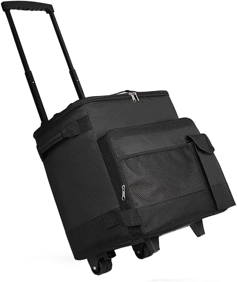 Outdoor Large Capacity Cooler Bag, Insulation Bag, Folding Camping Cooler with Wheels, Insulated Large Food Storage Pack for Outdoor Travel, Fishing, Picnic, Beach, Travel, Water Container