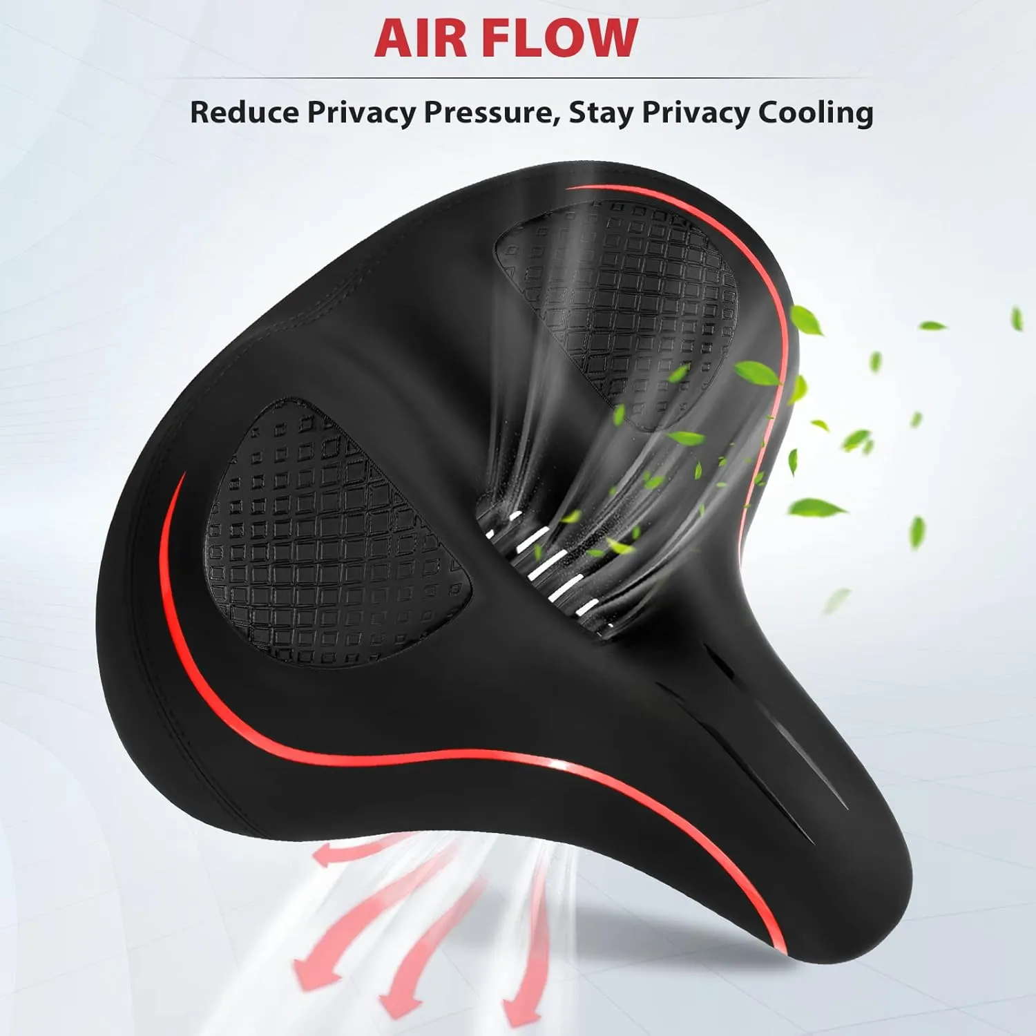 Oversized Bike Seat Compatible with Peloton Bike/Bike , Extra Wide Comfort Bike Seat for Women & Men, Excercise Bike Seat Replacement for Road Bike, Spin Bike, and Cruiser, Large Bike Seat/Saddle