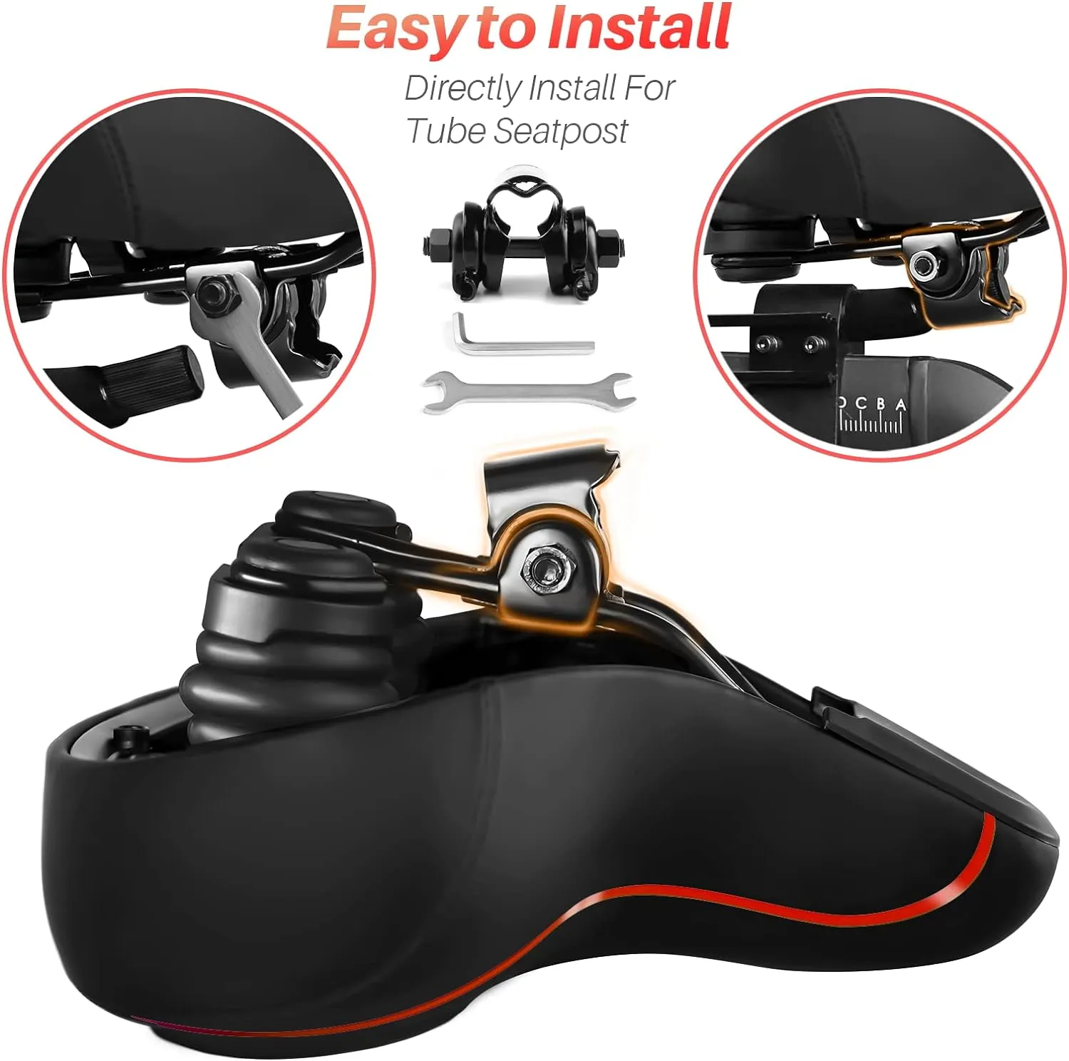 Oversized Bike Seat for Peloton Bike & Bike , Comfort Seat Cushion Compatible with Peloton, Road or Exercise Bikes, Bicycle Wide Saddle Replacement for Men & Women, Accessories for Peloton