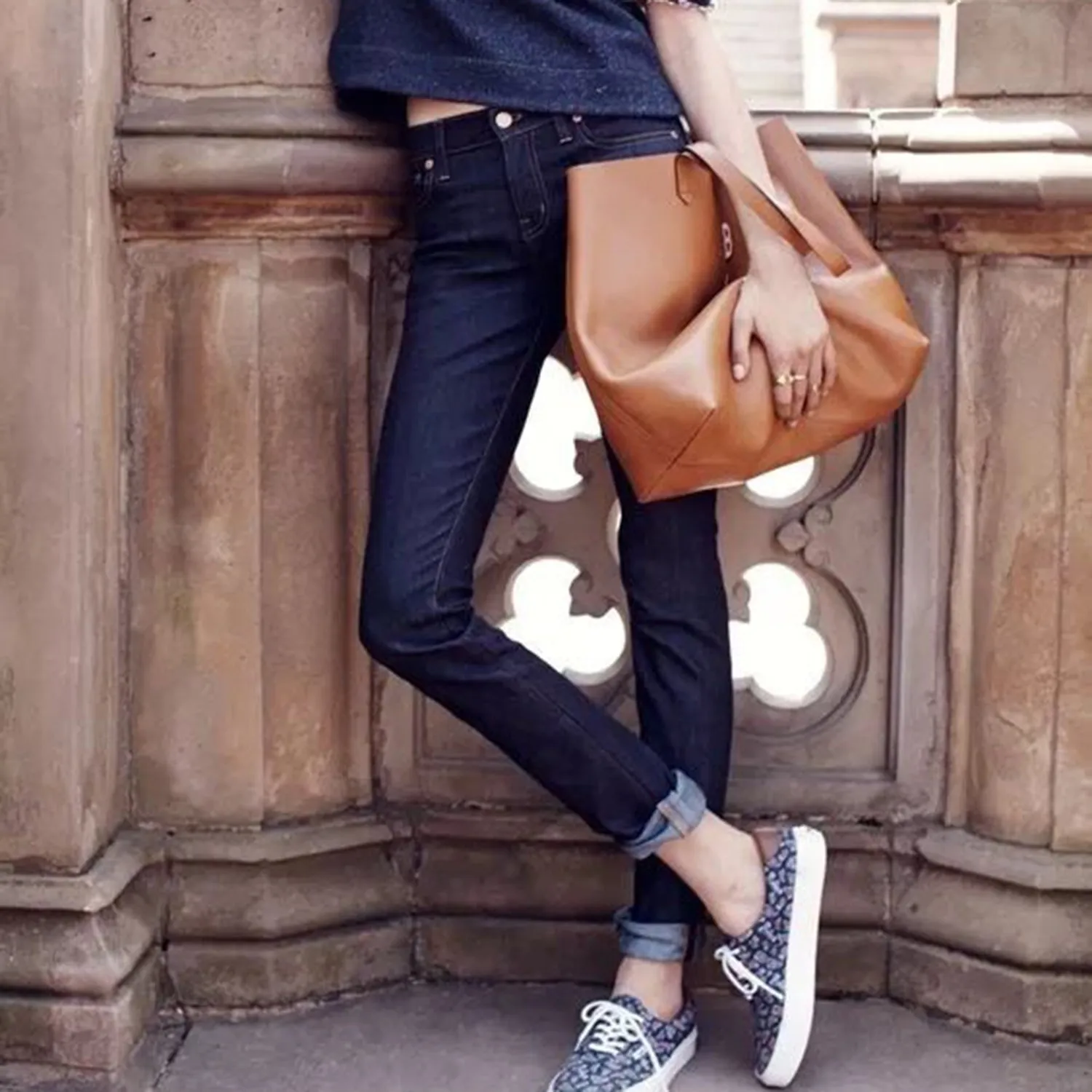 Oversized Tote Bag - Burnt Orange