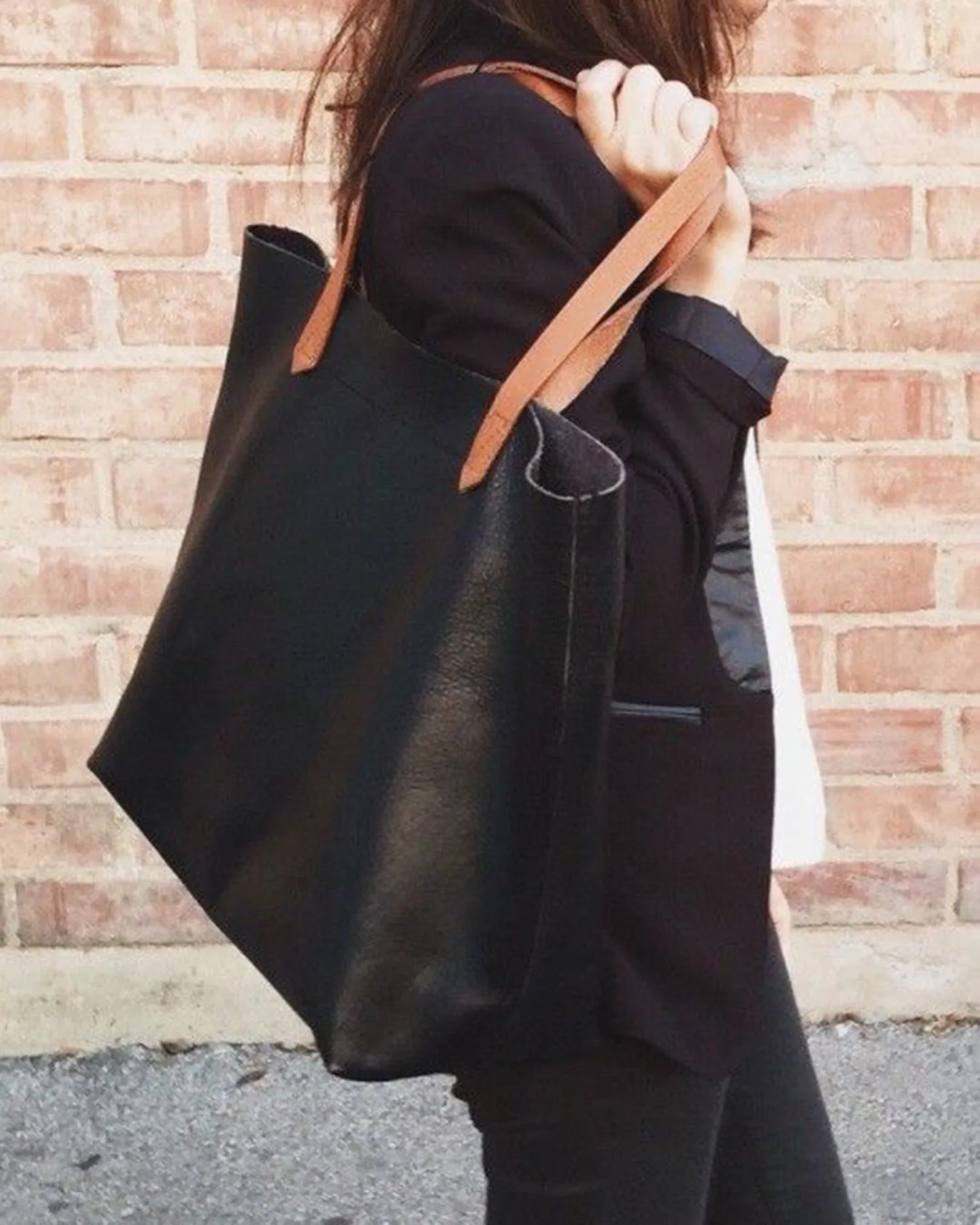 Oversized Tote Bag - Burnt Orange