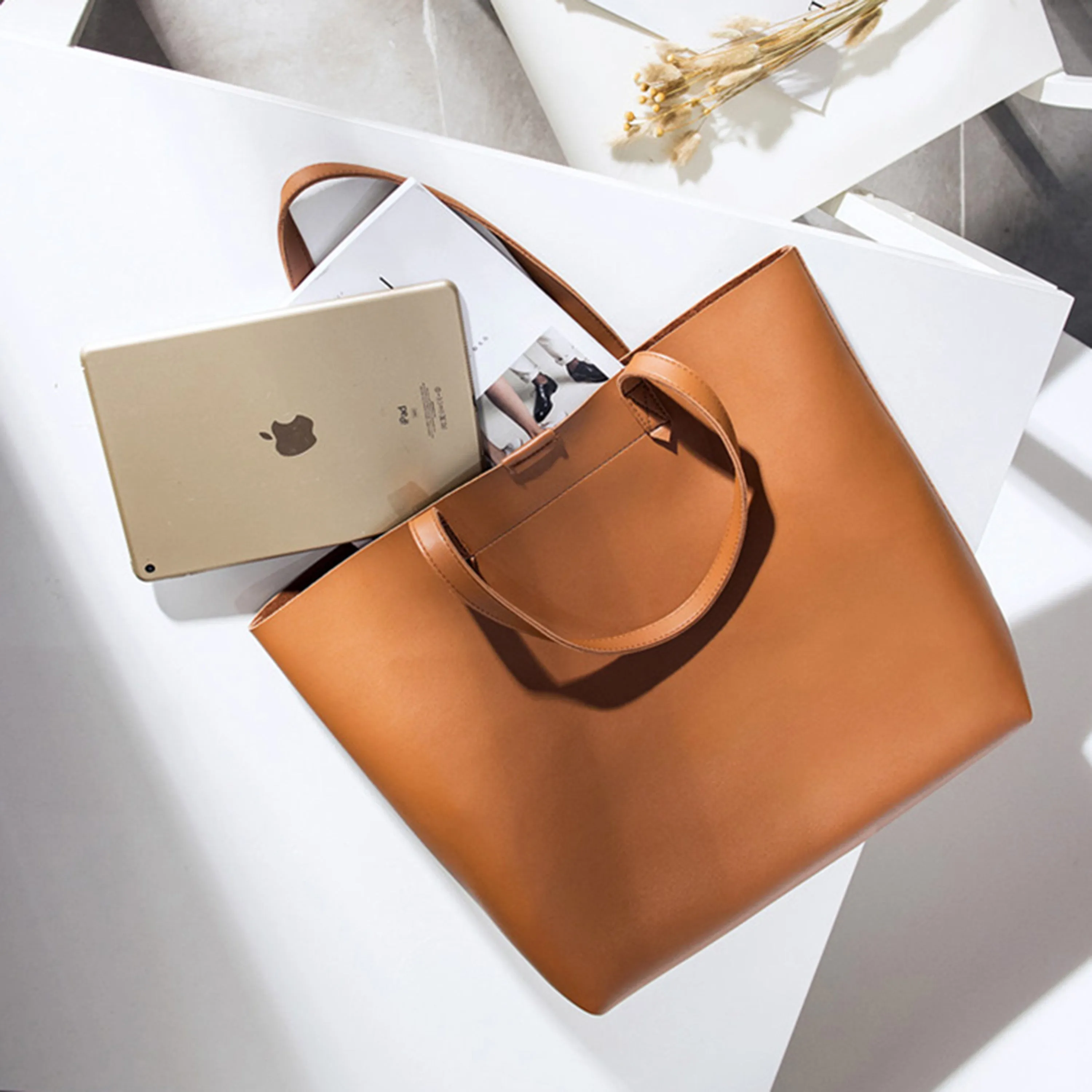Oversized Tote Bag - Burnt Orange