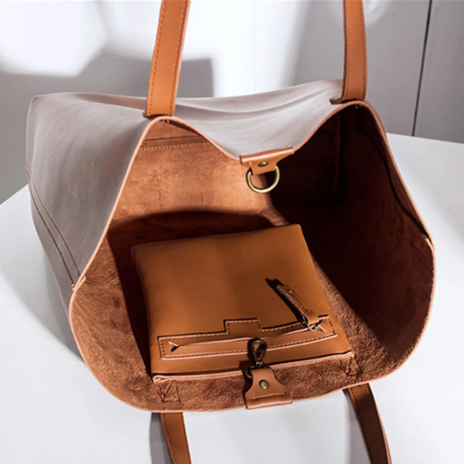 Oversized Tote Bag - Burnt Orange