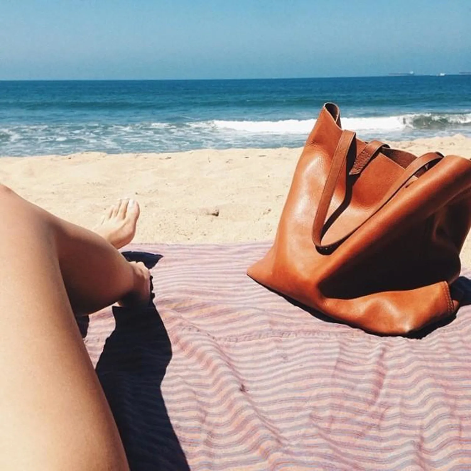 Oversized Tote Bag - Burnt Orange