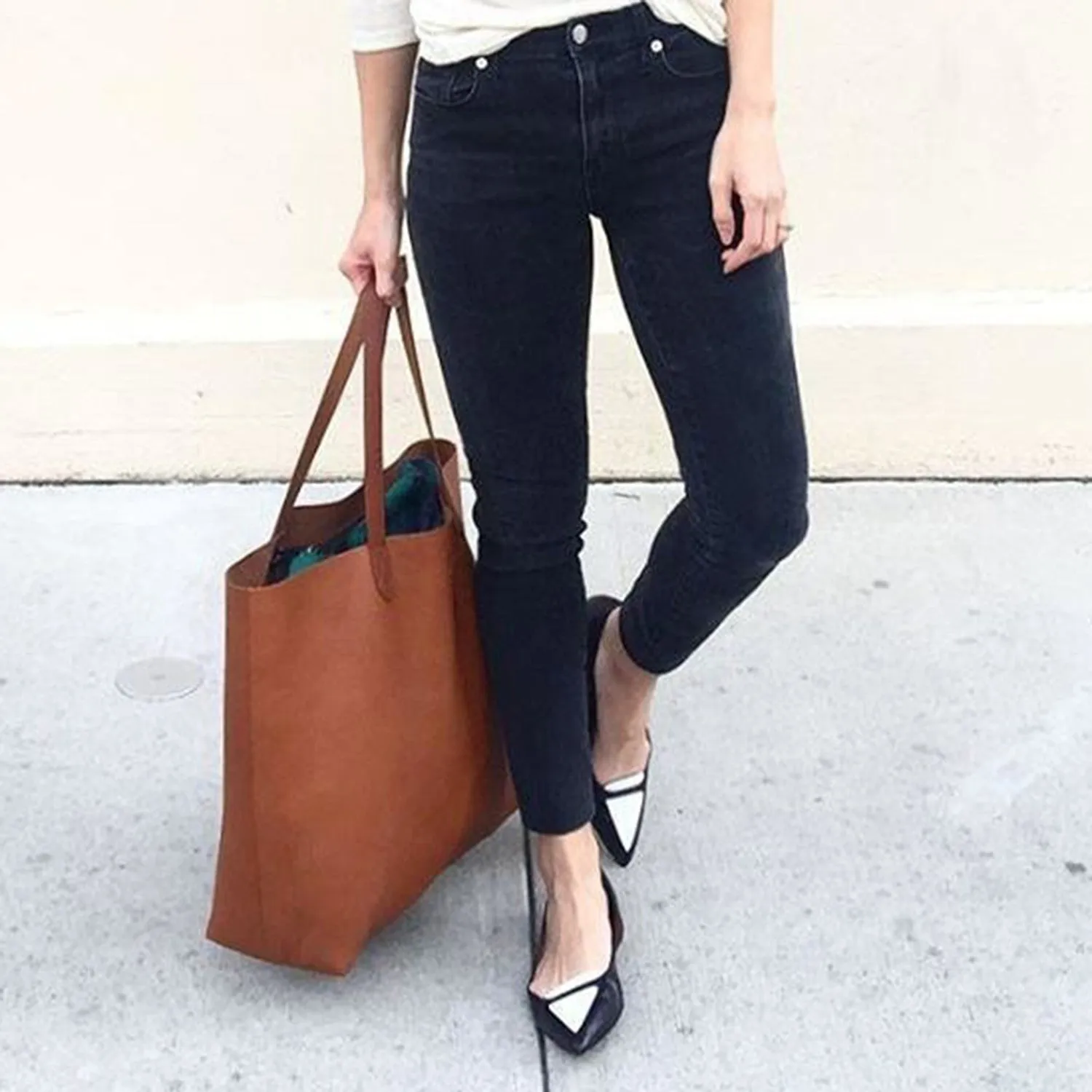 Oversized Tote Bag - Burnt Orange